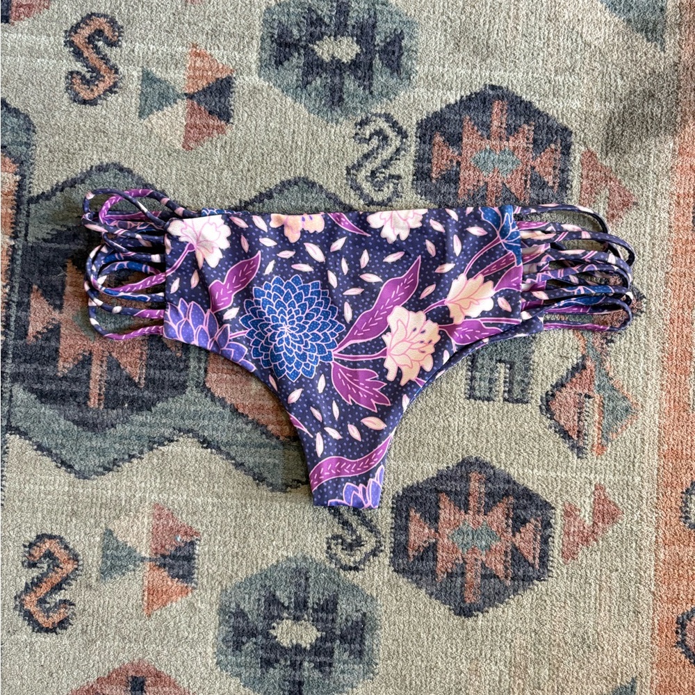 Stone Fox Swim Purple Floral Bikini Bottom